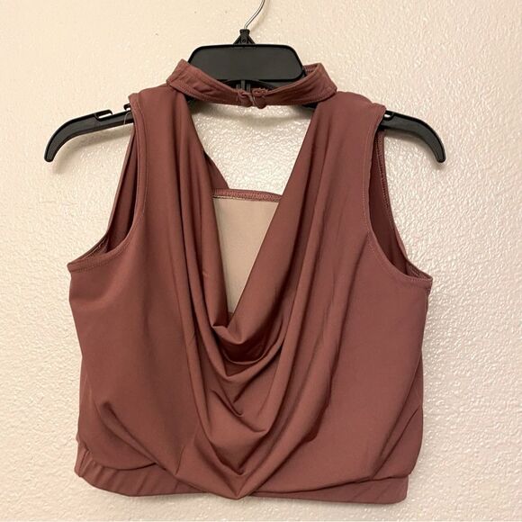 Weissman dance costume mauve Matte Jersey Cowl Crop Top MJ13035 Adult SA - Picture 3 of 9